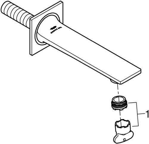 Produktbild Grohe ALLURE Wanneneinlauf 3/4" chrom