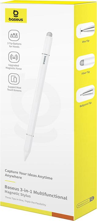 Produktbild Baseus Smooth Writing III magnetic stylus 3in1 (white)