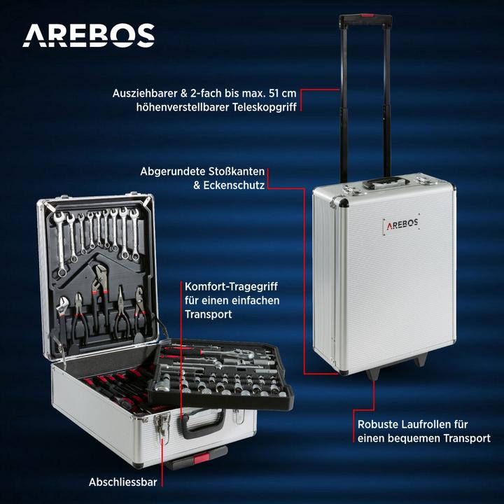 Actual product image Arebos Toolbox (1200 pieces)