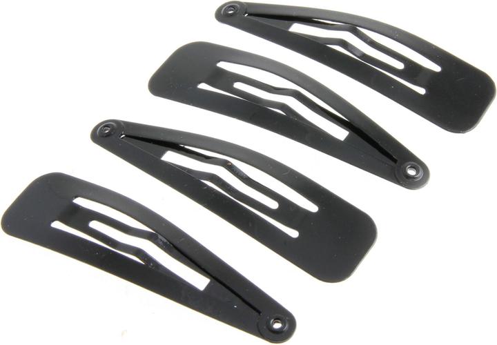 DailyGo Haarspange Click Clack metall 5 cm, schwarz (4 Stk.)