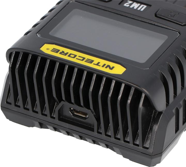 Produktbild Nitecore UM2 USB-Ladegerät (1 Stk., 14500, 16340, 18650, 26650, Ladegerät ohne Akku)