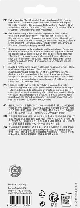 Actual product image Faber-Castell Matite Pitt Graphite Matt 2B 6B 10B 14B (14B, 6B, 2B, 10B, 4 x)