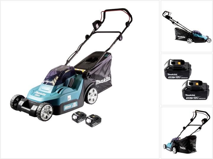 Productafbeelding Makita DLM 382 F2 accu grasmaaier 36 V ( 2x 18 V ) 38 cm 40 l + 2x accu 3.0 Ah - zonder lader (Oplaadbare batterij)