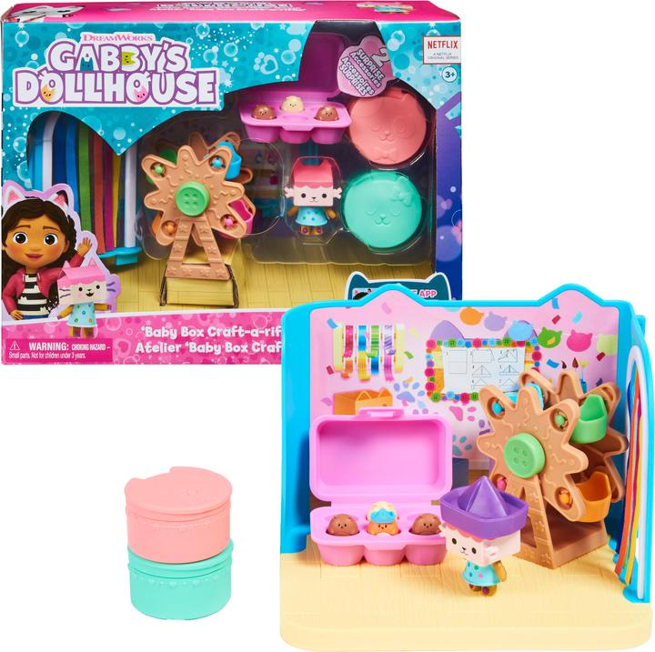 Actual product image Spin Master Gabby's Dollhouse Baby Box Craft-A-Riffic Room