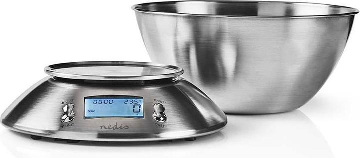 Produktbild Nedis Digitale Küchenwaage - Beleuchtetes LCD - Temperatursensor - Alarm-Timer - Herausnehmbare Sc