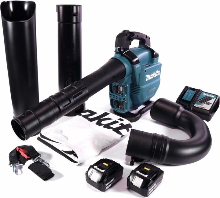 Produktbild Makita DUB 363 RT2V Akku Gebläse / Laubsauger 36 V ( 2x 18 V ) Brushless + Absaug Set + 2x Akku 5,0 (Akkubetrieb, Laubsauger-& bläser)