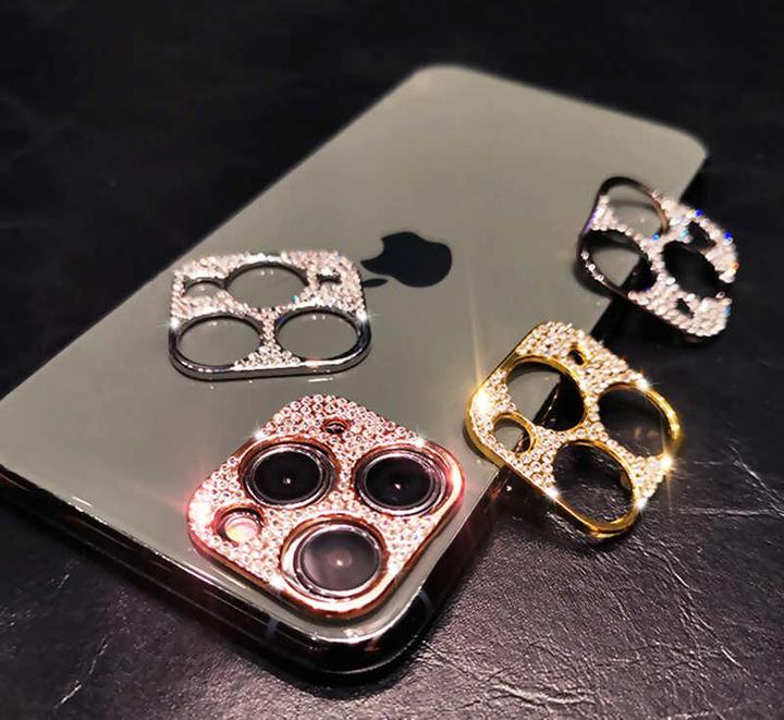 Image du produit PhoneLook Décoration caméra Strass or rose iPhone 11 Pro (Apple iPhone 11 Pro)