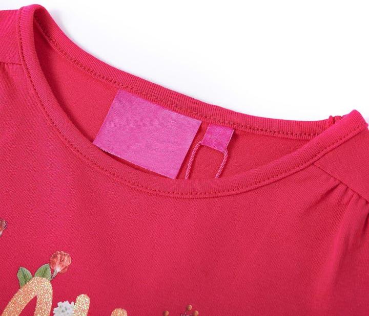 Immagine prodotto VidaXL Camicia a maniche lunghe per bambini rosa acceso 92,Materiale: 95% cotone. 5 (92)