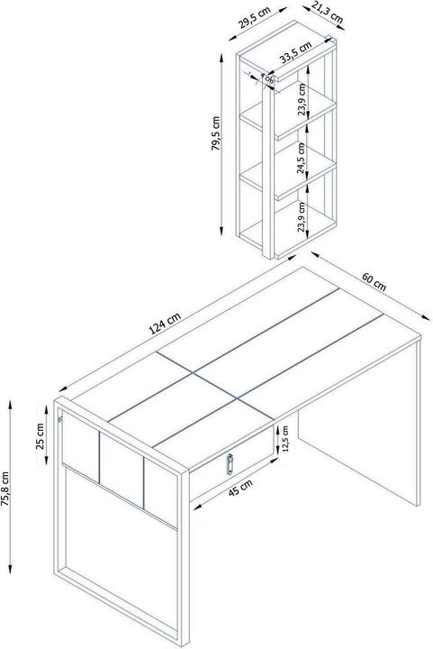 Image du produit Hanah Home Rocco (124 x 76 x 60 cm)