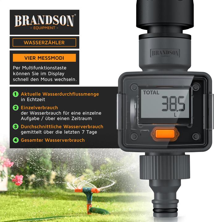 Actual product image Brandson Digital water meter (Water timer)