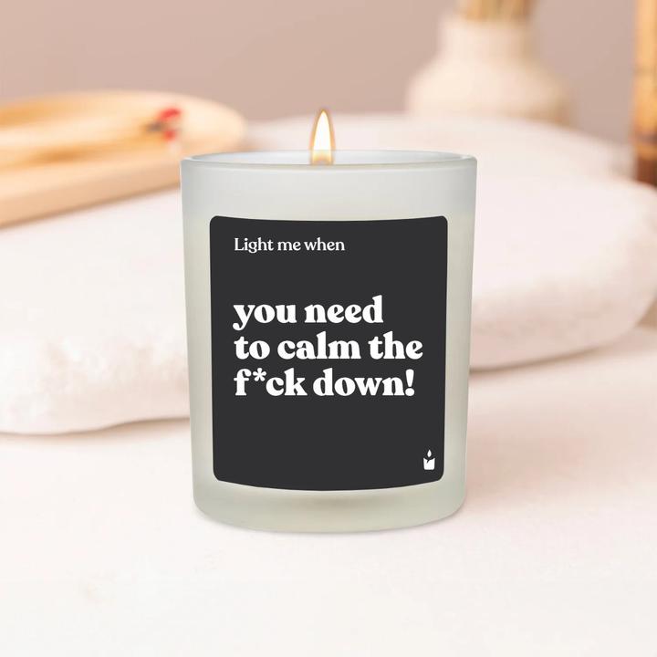 Image du produit Chatty Candles Bougie parfumée Woody Light me quand vous avez besoin de vous calmer le f*ck down!