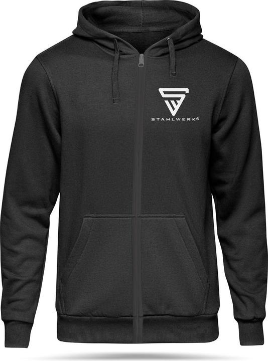 Immagine prodotto Stahlwerk Felpa con cappuccio con zip in nero Gr.M (M)