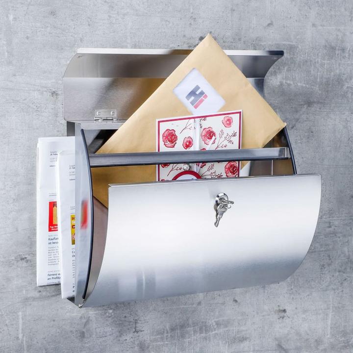 Productafbeelding Childhome Roestvrijstalen brievenbus met krantenvak