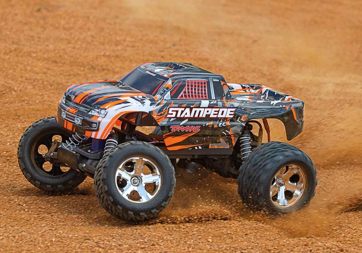 Actual product image Traxxas Stampede Orange RTR without battery/charger 1/10 2WD Monster Truck Brushed (RTR Ready-to-Run)