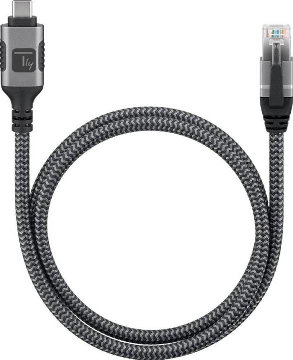 Immagine prodotto Techly Kabel sieciowy USB-C na Gigabit Ethernet RJ45 1m (F/UTP, CAT6, 1 m)