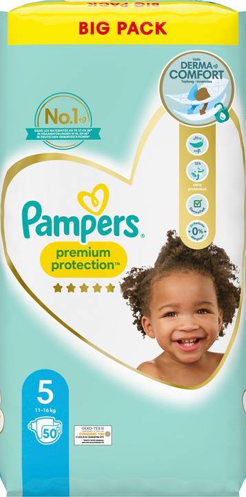 Produktbild Pampers Premium Protection (Gr. 5, Tragepack, 50 Stück)