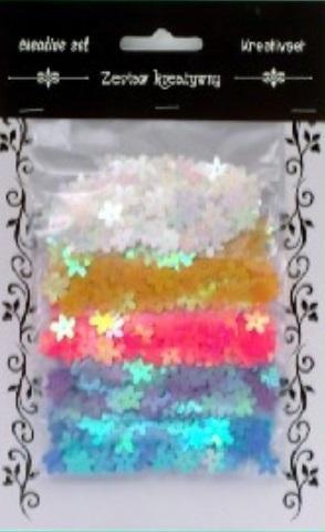 Produktbild Galeria Hobby Schillernde Blumen-Pailletten, 30 g, 5 Farben