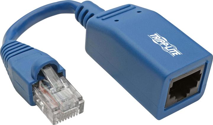 Actual product image Eaton Console Rollover Cable Adapter for CISCO RJ45 M/F Blue 12.7cm 5inch (UTP, CAT6, 12.70 m)