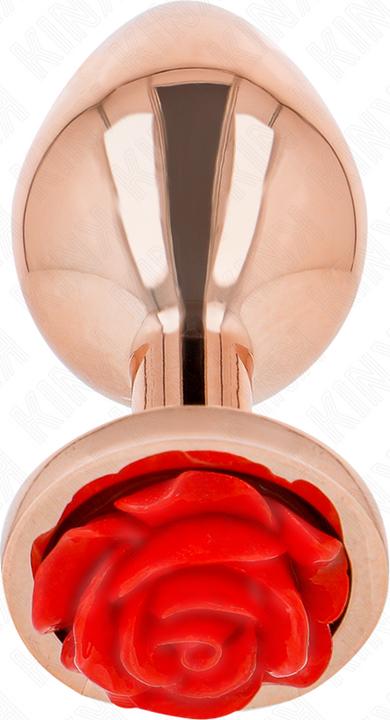 Produktbild Kink - Rosa Goldener Analstecker Mit Roter Rose S