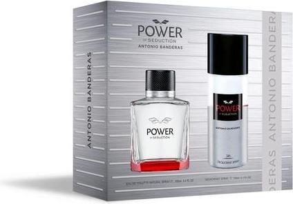 Actual product image Antonio Banderas Banderas Perfumes Power of Seduction Gift Set for Men EDT 100ml + Deodorant 150ml - Lavender and Woo
