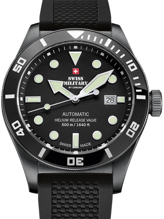 Swiss Military SMA34075.05 Diver Automatik 44 mm 50ATM (Taucheruhr, 44 mm)