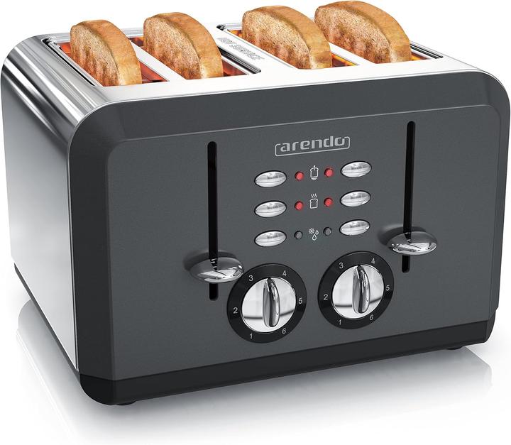 Immagine prodotto Arendo Breakfast X2 Toaster für 4 Scheiben, mit Auftau- Aufwärm- und Stoppfunktion