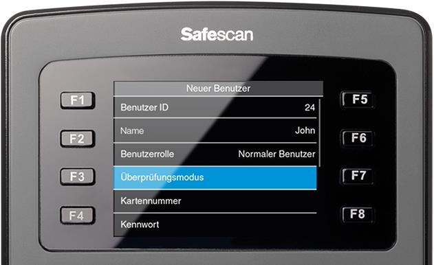 Produktbild Safescan TA-8020, Fingerabdruck Sensor