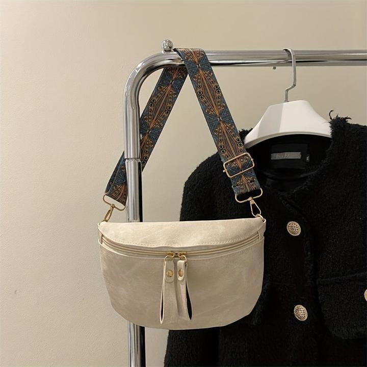 Actual product image Only-Bags.Store Versatile Trendy Casual Lightweight Fanny Pack, Elegant Simplicity Solid Colour Commuter Style