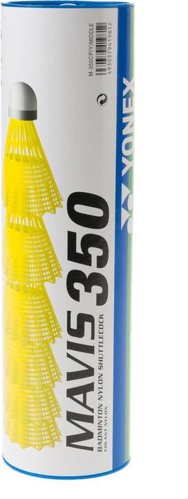 Image du produit Yonex Mavis 350 Nylon jaune, bleu (1 boîte de 6 volants)