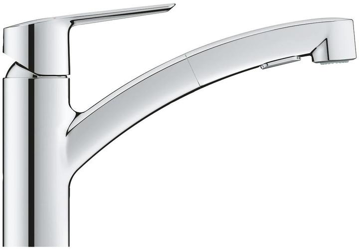 Productafbeelding Grohe Start QuickFix, keukenmengkraan, uittrekbaar, draaibare uitloop, met 2 straalsoorten, chroom