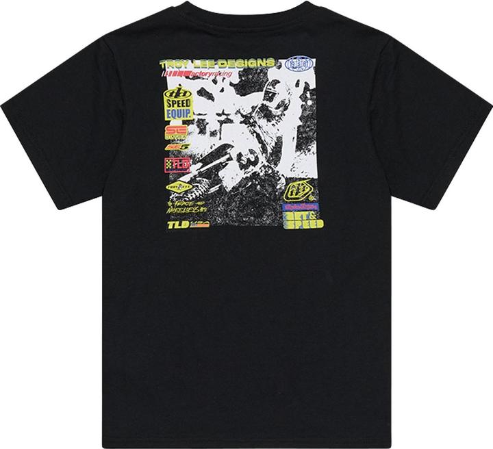 Actual product image Troy Lee Designs T-Shirt, Overload, black, youth L (L)