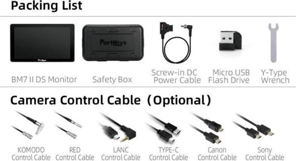 Productafbeelding Portkeys Bm7 Ii Ds (7", Volledige HD)