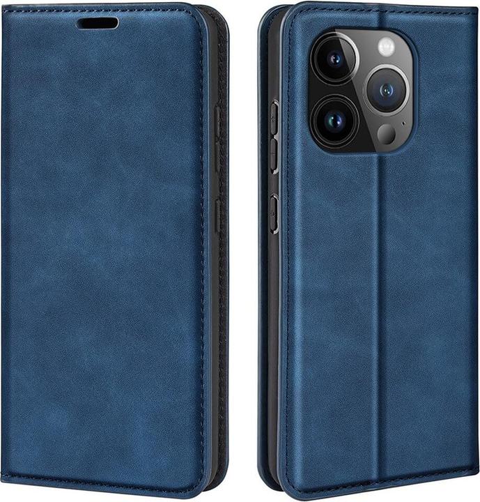 Actual product image Cover-Discount iPhone 15 Pro Max - Stand Flip Case Cover blue (Apple iPhone 15 Pro Max)