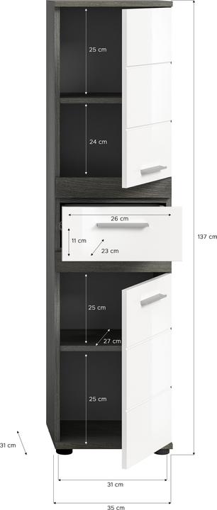 Immagine prodotto Xonox Home Blake (35 x 31 x 137 cm)
