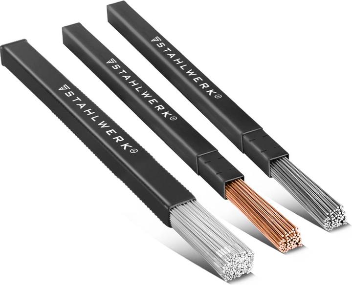 Actual product image Stahlwerk Welding rod set ER70S-G3, ER307Si & ER4043Si5 2.5/2.4 x 500 mm 1kg each