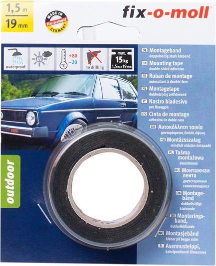 Fix-o-moll DOUBLE-SIDED ADHESIVE TAPE 1.5MX19MM