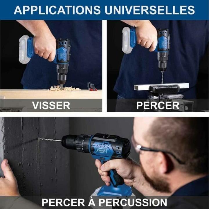 Immagine prodotto Scheppach Trapano a percussione a batteria BC-CD60-X (fai da te) (Batteria ricaricabile)