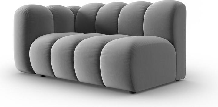 Actual product image Micadoni Velvet Left Modular Sofa, "Lupine", 2 Seats, 145x95x70Made in Europe (2 person sofa, 3-seater, 4-seater)