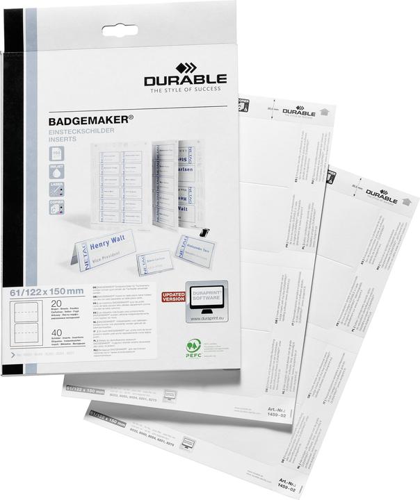 Image du produit Durable Étiquettes à insérer