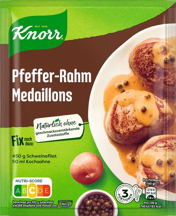 Produktbild Knorr Fix Pfeffer-Rahm Medaillons (35 g)