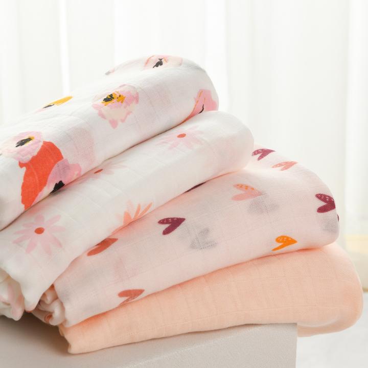 Produktbild Momcozy Muslin Swaddle Blanket 4 Pack (120 cm, 120 cm)