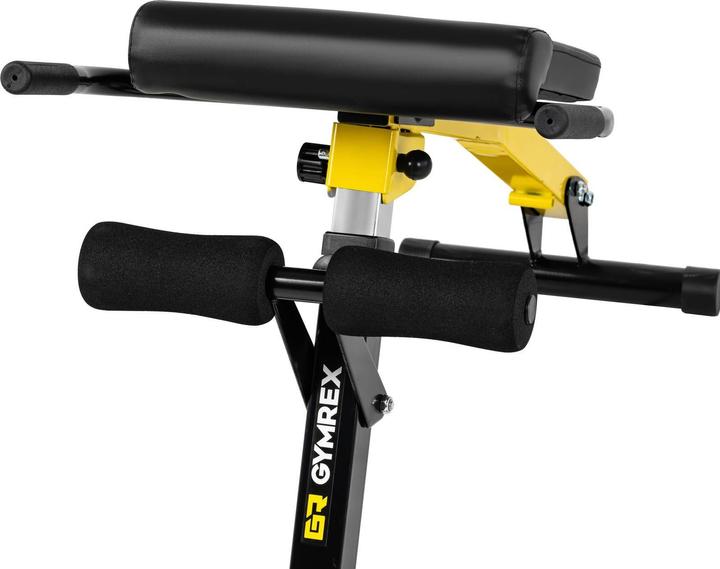 Actual product image Gymrex Rücken- und Bauchtrainer Hyperextension zusammenklappbar einstellbar 130 kg