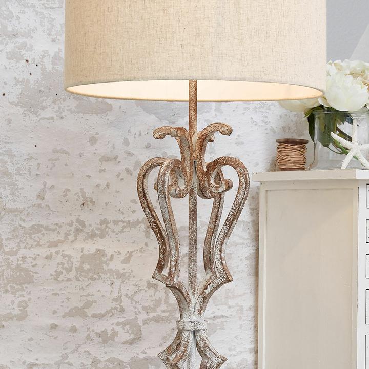 Actual product image Loberon Floor Lamp Tolbert antique white (E27)