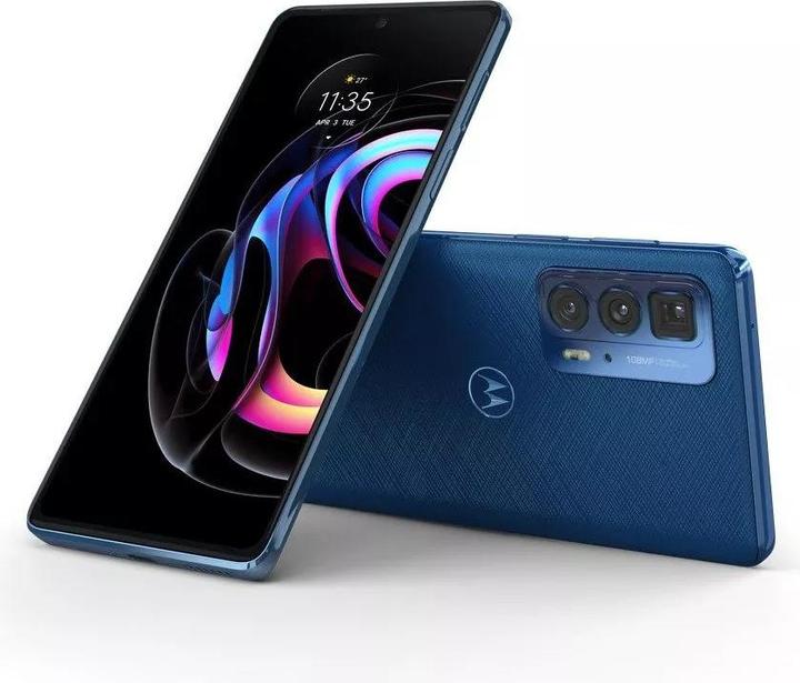 Produktbild Motorola Edge 20 Pro (256 GB, Blue Vegan Leather, 6.70", Dual SIM, 108 Mpx, 5G)