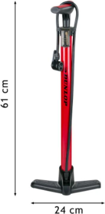 Actual product image Dunlop Bicycle floor pump black/red