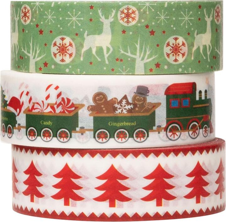 Immagine prodotto Colorations Washi Tape Natale 3 rotoli, 5 metri.