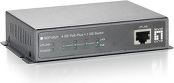 Actual product image LevelOne Level One GEP-0521: 4 GE PoE-Plus + 1 GE (5 Ports)