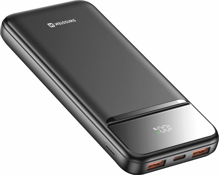 Produktbild Swissten Power Bank 10000 Mah Power Line II Black (10000 mAh, 22.50 W)