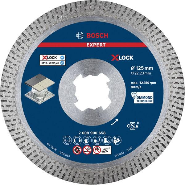 Immagine prodotto Bosch Professional Zubehör Dischi da taglio diamantati Expert HardCeramic X-LOCK, 125 x 22,23 x 1,4 x 10 mm