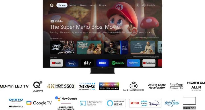 Actual product image TCL 75C855 (75", Mini-LED, 4K, 2024)